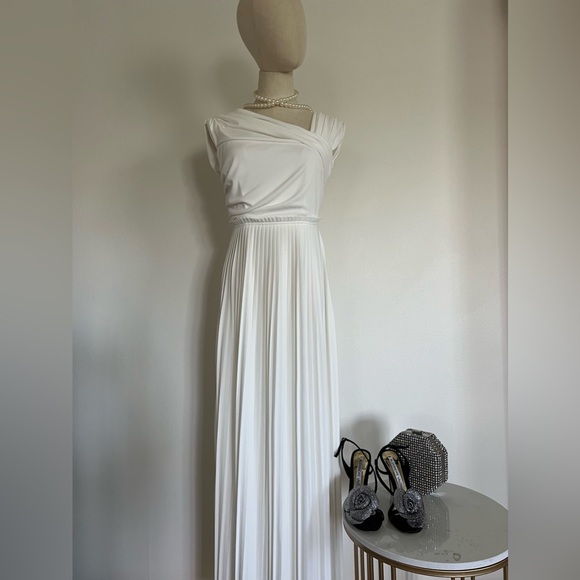 Brand new, Greek steely dress, evening , wedding , white, high waist dress! - Picture 3 of 8